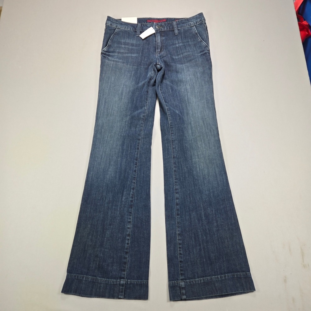 Banana Republic Jeans Wide Leg Limited Edition Dark Wash Blue Womens 28/6R NEW